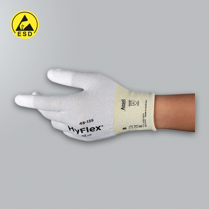 Hyflex fingertip-coated ESD gloves  Hyflex fingertip-coated ESD gloves